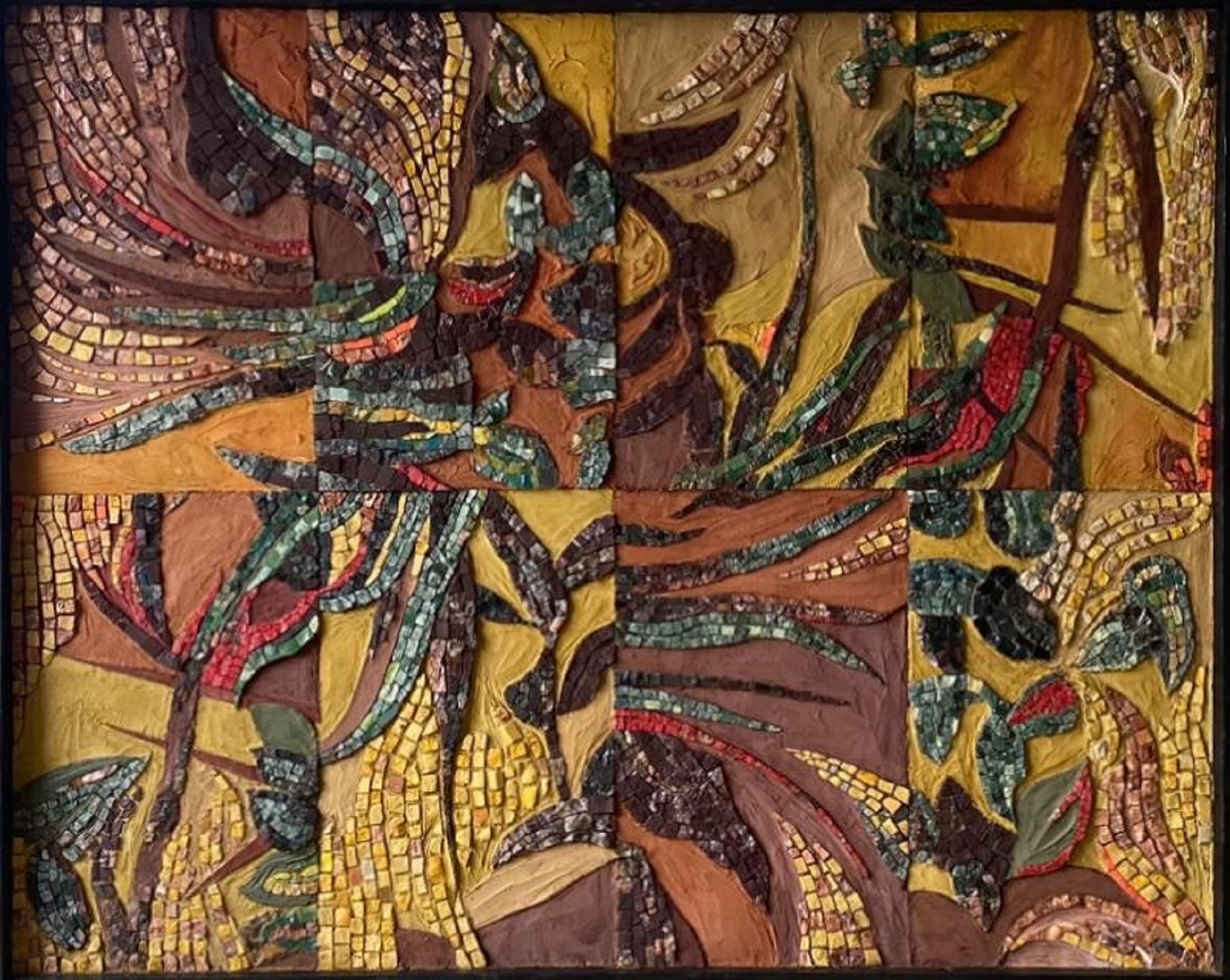 01 Tундра 122 x 152 cm, мозаик- зграфито
